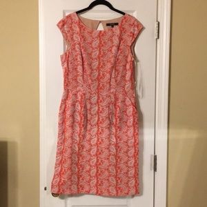 Coral eyelet paisley dress. Alex Marie